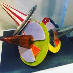 Original Glass Ceramic Sculpture, Modern Art, Geometry Decor - thumbnail 3