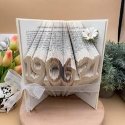 Anniversary Card, Six Digit Date, Deluxe Gift, Folded Book Art - thumbnail 3