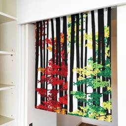 Japanese Noren Order Made, Red Momiji Door Curtain, Japanese Tenugui, Japan Maple Tree Noren, Wall Tapestry, Fabric Panel - thumbnail 3