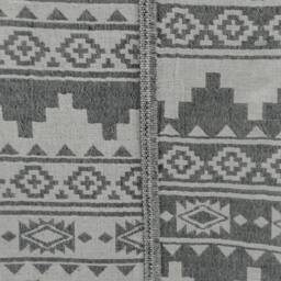 Aztec Blanket, 79x87, Black Blanket, Kilim Desing Blanket, Geometric Throw, Bed Cover, Turkish Blanket, Bedspread, Double Face Blanket, K3-Jakarb - thumbnail 4