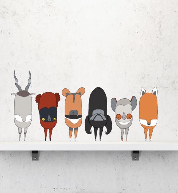 Wlf Africa Wall Sticker Decal - Kids Stickers, Animals Childrens Decals, Art, Room, Girl, Boy