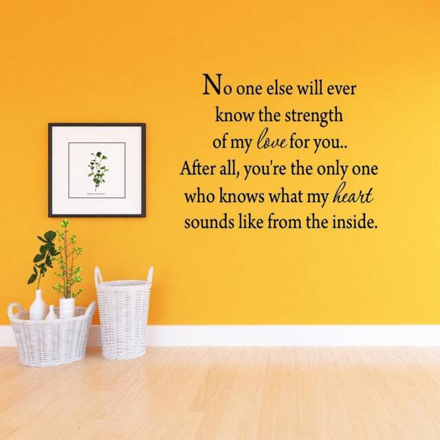 Vwaq - No One Else Will Ever Know The Strength Of My Love For You Wall Decal - image 1