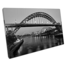 Black White River Tyne Bridge Canvas Print Sage Newcastle Gateshead Quay Wall Art For Home Office D??cor - thumbnail 1