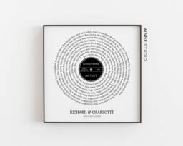 Song Lyrics Print, Favourite Anniversary Gift, First Dance Lyrics, Wedding Gift For Wife Husband, Our Song, Gifts Him Her, Cp - thumbnail 1