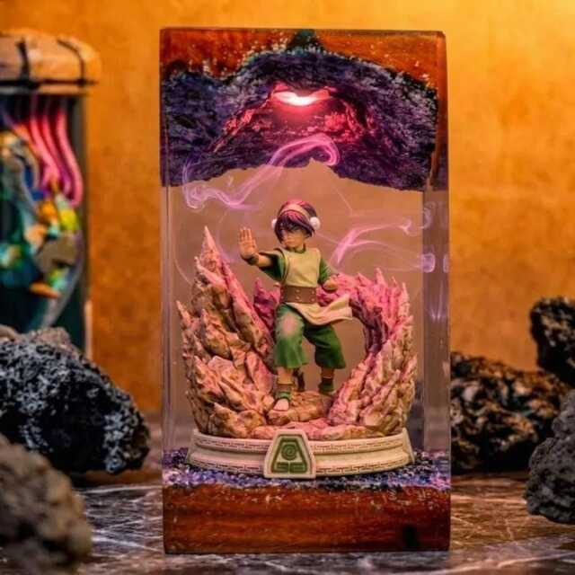 New Avatar Toph Beifong Led Night Light - Fanmade Earthbender Action Figure Resin Art Anime Collectible Display - image 1