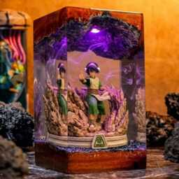 New Avatar Toph Beifong Led Night Light - Fanmade Earthbender Action Figure Resin Art Anime Collectible Display - thumbnail 2