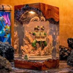 New Avatar Toph Beifong Led Night Light - Fanmade Earthbender Action Figure Resin Art Anime Collectible Display - thumbnail 3
