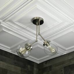 Hephaestus Adjustable 2 Light 6In Globe Mid Century Modern Industrial Semi Flush - thumbnail 3