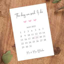 Personalised Memorable Date Print, Valentine's Day Gift, Custom Wall Art Framed Picture, Present For Him, Her Nl - thumbnail 3