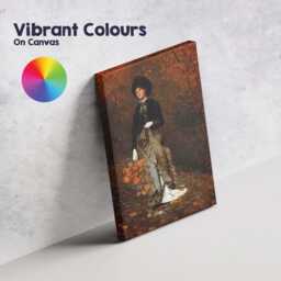 Elegant Victorian Lady Autumn Leaves Portrait Painting Canvas Wall Art Print Decor Picture Ready To Hang - thumbnail 4