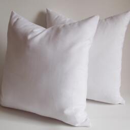 White Cotton Canvas Pillow Covers Set Of 2, 20x20 Inch - thumbnail 2