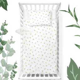 Green Leaves - Baby Bedding , Cot Bed Toddler Tropical Bedroom - thumbnail 1