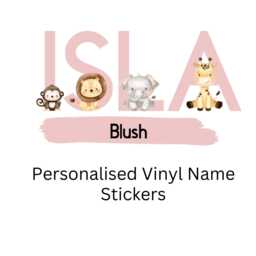 Personalized Jungle Animal Name Stickers Safari Theme Vinyl Decal - thumbnail 1