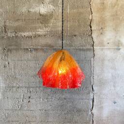 The Luva Lamp. One-Of-A-Kind Resin Pendant Lamp With Jellyfish Organic Form. Melting Sculptural Light Fixture For Home Decor