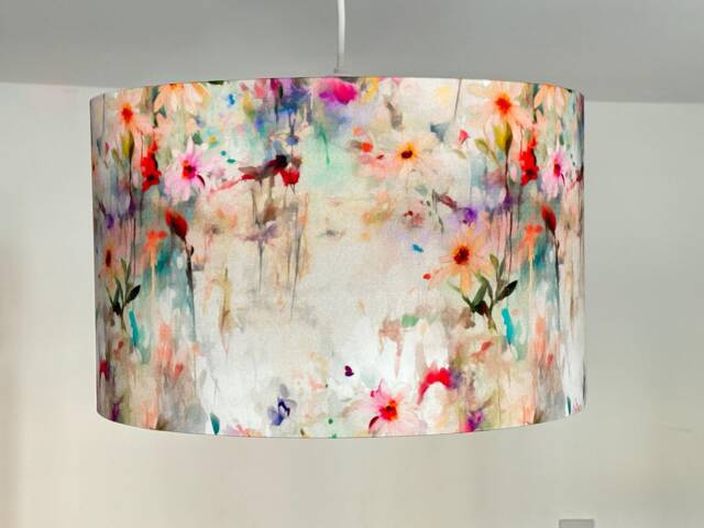 Abstract Lamp Shade Floral Lamp Home Decor Flowers Lampshade Table - image 1