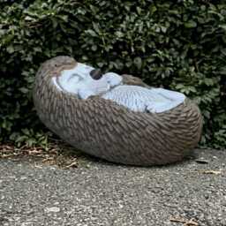 Cement Hedgehog Sculpture Concrete Figurine Outdoor Animal Decoration Front Door Ornament Garden & Home Statue Lover Gift - thumbnail 3
