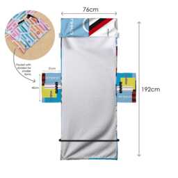Manchester Blues - Kit Montage Multicoloured Sunbed Towel With Pockets - thumbnail 3