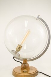 Design Lamp From Old Globe-Glass-Dimmable Upcycling Globe-Modern Light Object-Globe - thumbnail 1