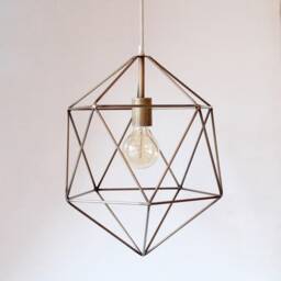 Minimal Pendant Light Modern Globe Chandelier Ceiling Lighting Polyhedron Industrial Lamp - thumbnail 4