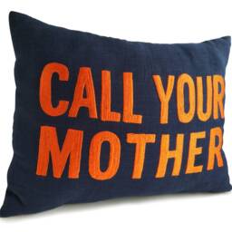 Call Your Mother - Linen Pillow, Decorative Dorm Room, Decor, Gift For Daughters, Son, Graduation Gift, Student Pillow - thumbnail 2