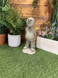 stone Garden Cricket Batsman Batter Gift Cricketer Concrete Ornament - thumbnail 1