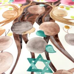 Custom Family Tree Watercolor Painting - Custom Symbols & Elements - thumbnail 2