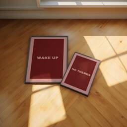 Set Of 2 Bedroom Prints - Wake Up No Thank You Wall Art Above Bed Print Hotel Room Decor Cute Decor Sleep Print - thumbnail 3