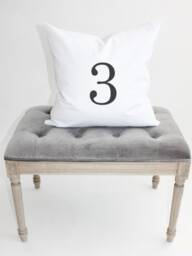Number Pillow Cover Personalized, Home Decor, Apartment Housewarming Gift, Modern Decor, Living Room Boys Gift - thumbnail 2