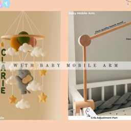 Personalized Baby Mobile, Custom Elephant Gifts, Autumn Shower, Announcement Gift, Handmade - thumbnail 3