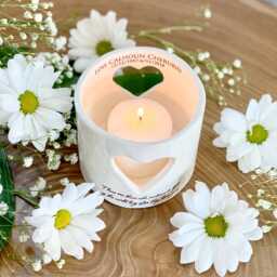 Sympathy Gift, Memorial Heart Candle, Votive - Personalized with Name & Date There Are Those Who Continue To Light Up The World - thumbnail 2