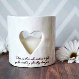 Sympathy Gift, Memorial Heart Candle, Votive - Personalized with Name & Date There Are Those Who Continue To Light Up The World - thumbnail 3