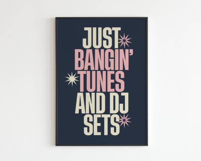 Am Inspired - Just Banging Tunes & Dj Sets Lyrics Music A3 A4 A5 Wall Art Poster Print Gift - image 1