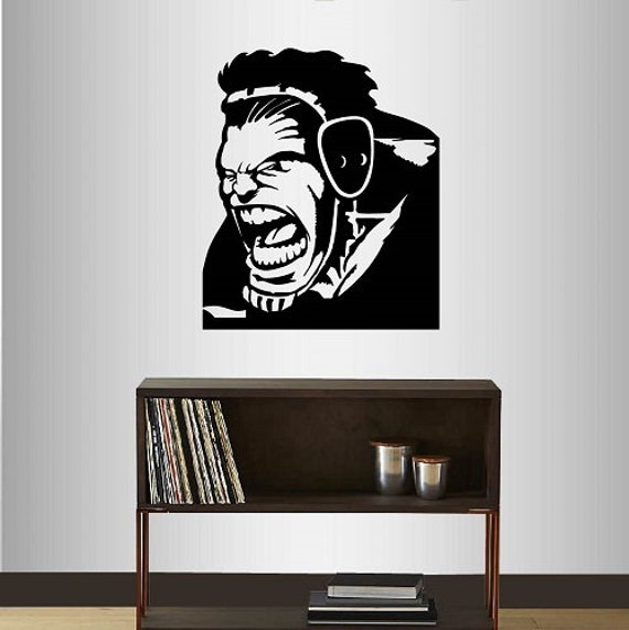 In-Style Decals Wall Vinyl Decal Home Decor Art Sticker Screaming Wrestler Face Wrestling Sports Boys Teen Room Removable Mural Design 26 - image 1