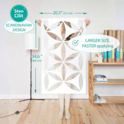 "Flower Of Life Wall Stencil, Sacred Geometry Decor, Stencilit - 20.5""x34.6" - thumbnail 3