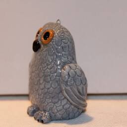 Gray Owl Figurine/Ornament - thumbnail 3