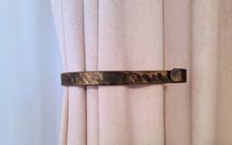 Iron Cottage Rustic Vintage Satin/Brass Metal Curtain Holdbacks - 170mm Tiebacks, Pullbacks, Drapery Holders, Tie Hooks - Set 1 8