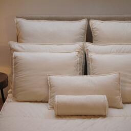 Handmade Wool King Size Pillow - Cotton Cover, Memory Foam Core - 1Pc. Us Duty Paid - thumbnail 3