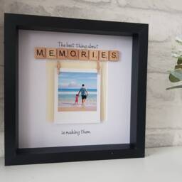 Mothers Day Photo Frame With Scrabble Tiles, Making Memories, Father's Day Gift, Christmas Birthday Gift - thumbnail 2