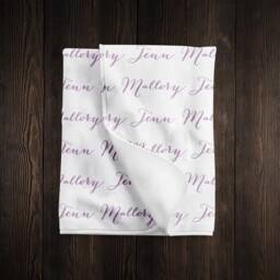 Personalized Baby Name Swaddle Blanket, Gift, Custom Coming Home, Gender Neutral Hospital Shower Gift - thumbnail 2