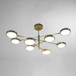 Sputnik Ceiling Style 8-Arms Chandelier Lighting Of Fixture Stilnovo Italian Lamp Light - thumbnail 3