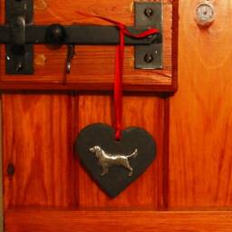 Springer Spaniel Natural Slate Heart - Christmas Decoration 2026 Hanging Ornament Gifts Mum Gift Home Decor - thumbnail 4