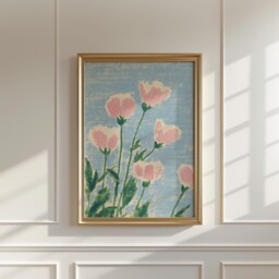 Pink Wildflower Poster, Botanical Wall Art, Floral Nature Print - thumbnail 3