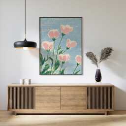 Pink Wildflower Poster, Botanical Wall Art, Floral Nature Print - thumbnail 2