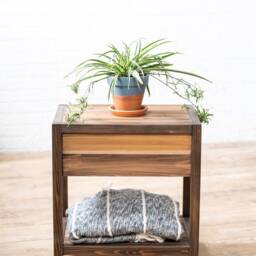 The Craftsmen - Barn Wood Style Rustic Bedside Table End Nightstand Modern Handcrafted in Usa - thumbnail 2