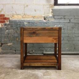 The Craftsmen - Barn Wood Style Rustic Bedside Table End Nightstand Modern Handcrafted in Usa - thumbnail 3