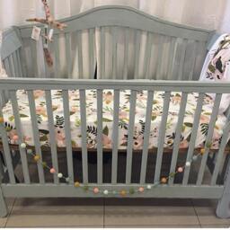 Crib Sheet Blush Pink Floral Custom Printed Crib Sheet, Baby Bedding, Modern Nursery Decor, Fitted Gift - thumbnail 4