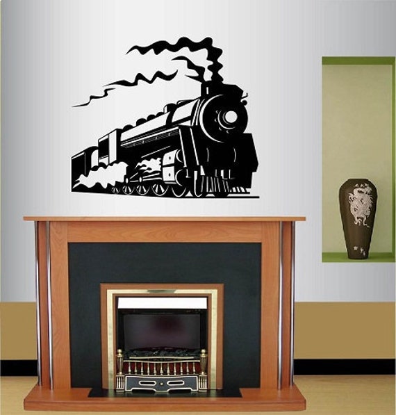 In-Style Decals Wall Vinyl Decal Home Decor Art Sticker Train Locomotive Boys Kids Nursery Play Room Removable Stylish Mural Design 247 - image 1