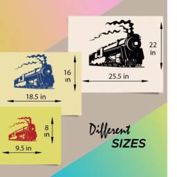 In-Style Decals Wall Vinyl Decal Home Decor Art Sticker Train Locomotive Boys Kids Nursery Play Room Removable Stylish Mural Design 247 - thumbnail 2
