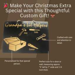 Personalized Grandparent Lil Helpers Wooden Sign Custom Made with Grandkids Names Family Wall Art A Great Gift For - thumbnail 1