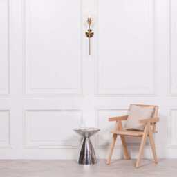 Hourglass Side Table, Cast Aluminium, Chrome Finish, Modern Accent Furniture - thumbnail 4
